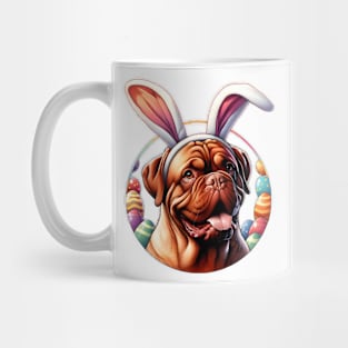 Dogue de Bordeaux Enjoys Easter with Bunny Ears Mug